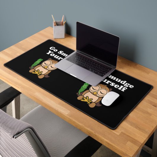 Grappig Spiritueel Ga Vlekken Jezelf Uil Mediteren Bureaumat (Kantoor 2)