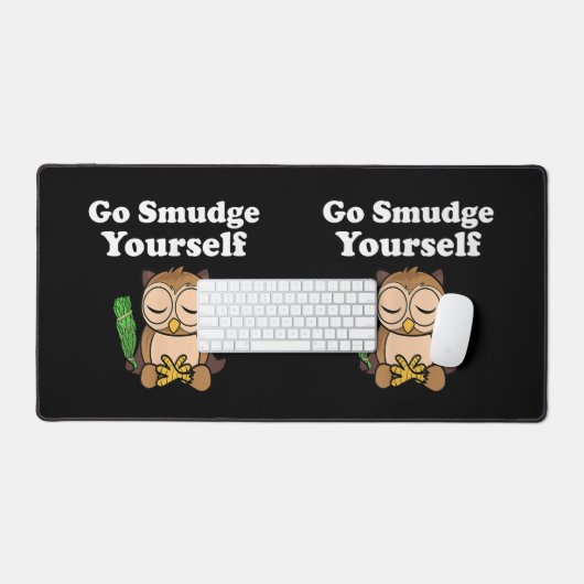 Grappig Spiritueel Ga Vlekken Jezelf Uil Mediteren Bureaumat (Keyboard & Muis)