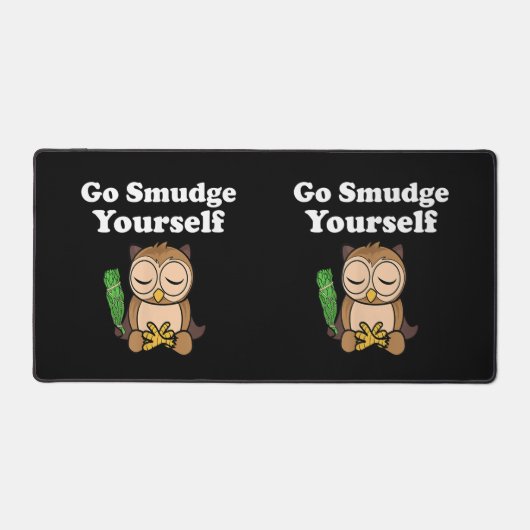 Grappig Spiritueel Ga Vlekken Jezelf Uil Mediteren Bureaumat (Voorkant)