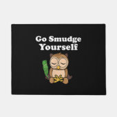 Grappig Spiritueel Ga Vlekken Jezelf Uil Mediteren Deurmat (Voorkant)