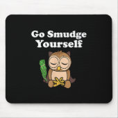 Grappig Spiritueel Ga Vlekken Jezelf Uil Mediteren Muismat (Voorkant)