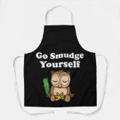 Grappig Spiritueel Ga Vlekken Jezelf Uil Mediteren Schort (Voorkant)