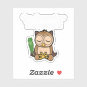 Grappig Spiritueel Ga Vlekken Jezelf Uil Mediteren Sticker (Vel)