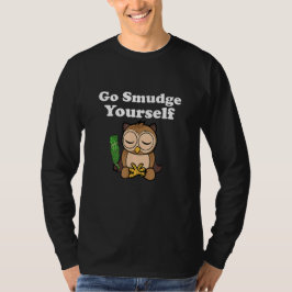Grappig Spiritueel Ga Vlekken Jezelf Uil Mediteren T-shirt