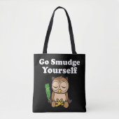Grappig Spiritueel Ga Vlekken Jezelf Uil Mediteren Tote Bag (Voorkant)