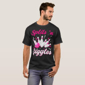 Grappig Splits 'N Giggles Bowling Team Schattige B T-shirt (Voorkant volledig)