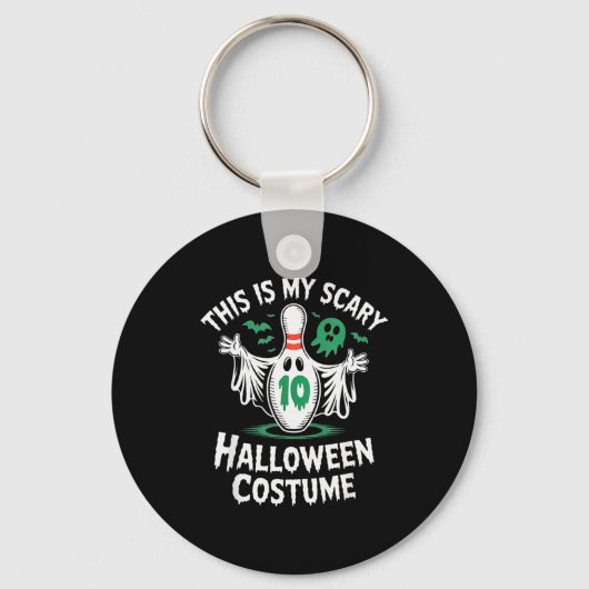 Grappig spook bowling competitie team Halloween hu Sleutelhanger (Voorkant)