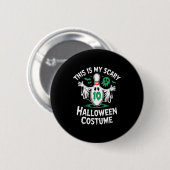 Grappig spook bowlingteam Halloween humor T-shirt Ronde Button 5,7 Cm (Voorkant /achterkant)