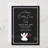 Grappig spook Halloween Booze Verjaardagsfeest Kaart (Voorkant)