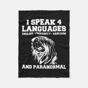 Grappig spook jacht shirt sarcastisch paranormaal fleece deken