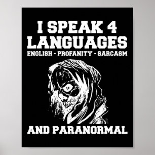 Grappig spook jacht shirt sarcastisch paranormaal  poster