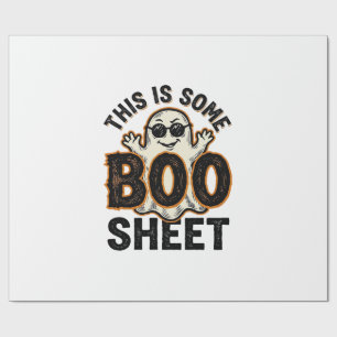 Grappig spook laken vintage Halloween T-shirt Desi Cadeaupapier