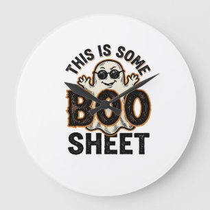 Grappig spook laken vintage Halloween T-shirt Desi Grote Klok