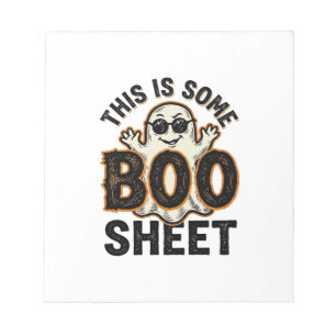 Grappig spook laken vintage Halloween T-shirt Desi Notitieblok