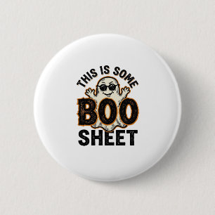 Grappig spook laken vintage Halloween T-shirt Desi Ronde Button 5,7 Cm