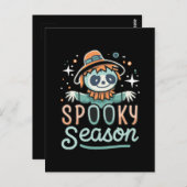 Grappig spook met petten, spookachtig seizoen briefkaart (Voorkant / Achterkant)