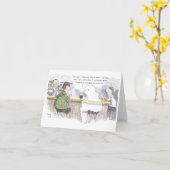 Grappig spookachtig groeten Kaart (Gele Bloem)