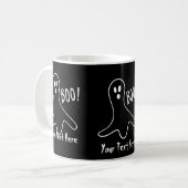 grappig spookbeeld schreeuwend boo halloween grafi koffiemok (Voorkant links)