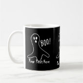 grappig spookbeeld schreeuwend boo halloween grafi koffiemok (Links)