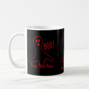grappig spookbeeld schreeuwend boo halloween grafi koffiemok