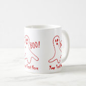 grappig spookbeeld schreeuwend boo halloween grafi koffiemok (Voorkant rechts)