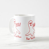 grappig spookbeeld schreeuwend boo halloween grafi koffiemok (Voorkant links)
