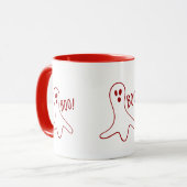 grappig spookbeeld schreeuwend boo halloween grafi mok (Voorkant links)
