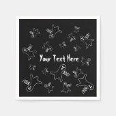 grappig spookbeeld schreeuwt boe voor halloween servetten (Voorkant)