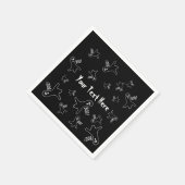 grappig spookbeeld schreeuwt boe voor halloween servetten (Hoek)