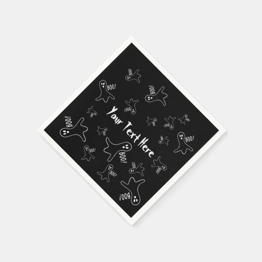 grappig spookbeeld schreeuwt boe voor halloween servetten (Hoek)