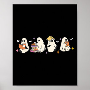 Grappig Spookboek Het lezen van Halloween Boeken L Poster