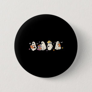 Grappig Spookboek Het lezen van Halloween Boeken L Ronde Button 5,7 Cm