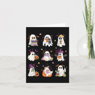 Grappig Spookboek lezen Halloween boeken Lover Tea Kaart