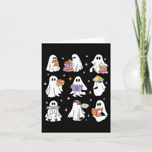 Grappig Spookboek lezen Halloween boeken Lover Tea Kaart
