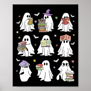 Grappig Spookboek lezen Halloween boeken Lover Tea Poster