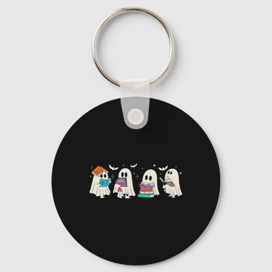 Grappig Spookboek lezen Halloween boeken Lover Tea Sleutelhanger (Voorkant)