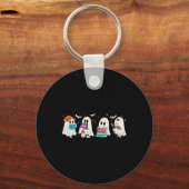 Grappig Spookboek lezen Halloween boeken Lover Tea Sleutelhanger (Voorkant)