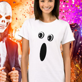 Grappig spookgezicht t-shirt