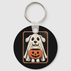 Grappig spookhond Halloween-shirt Halloween-hond Sleutelhanger