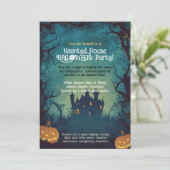 Grappig spookhuis Halloween feest! Kaart (Staand voorkant)