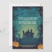 Grappig spookhuis Halloween feest! Kaart (Achterkant)