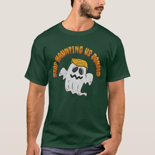 Grappig spookprotest stopt met spookachtig ontwerp t-shirt (Voorkant)
