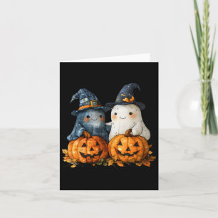 Grappig spookstel Bestie met pompoenen Halloween Kaart