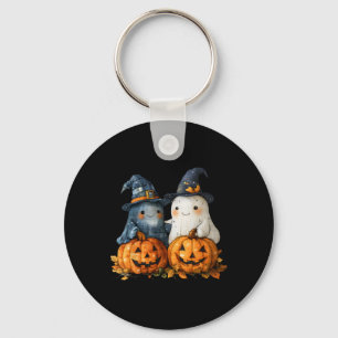 Grappig spookstel Bestie met pompoenen Halloween Sleutelhanger