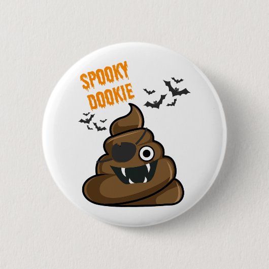 Grappig Spooky Dookie Halloween kostuum voor manne Ronde Button 5,7 Cm (Voorkant)