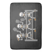Grappig Spooky Drie Skelet Spelen Pickleball Gift Badmat (Voorkant Verticaal)