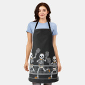 Grappig Spooky Drie Skelet Spelen Pickleball Gift Schort (Gedragen)