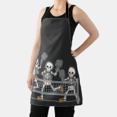 Grappig Spooky Drie Skelet Spelen Pickleball Gift Schort (Insitu)