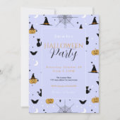 Grappig Spooky Halloween Lavendel Design Kaart (Voorkant)