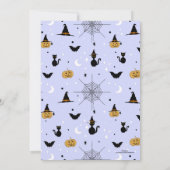 Grappig Spooky Halloween Lavendel Design Kaart (Achterkant)